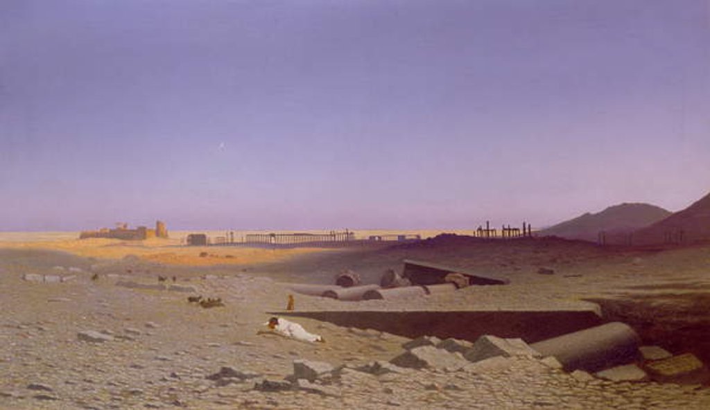 Detail of Ruins of Palmyra, 1839 by Charles Theodore (1814-88) Frere