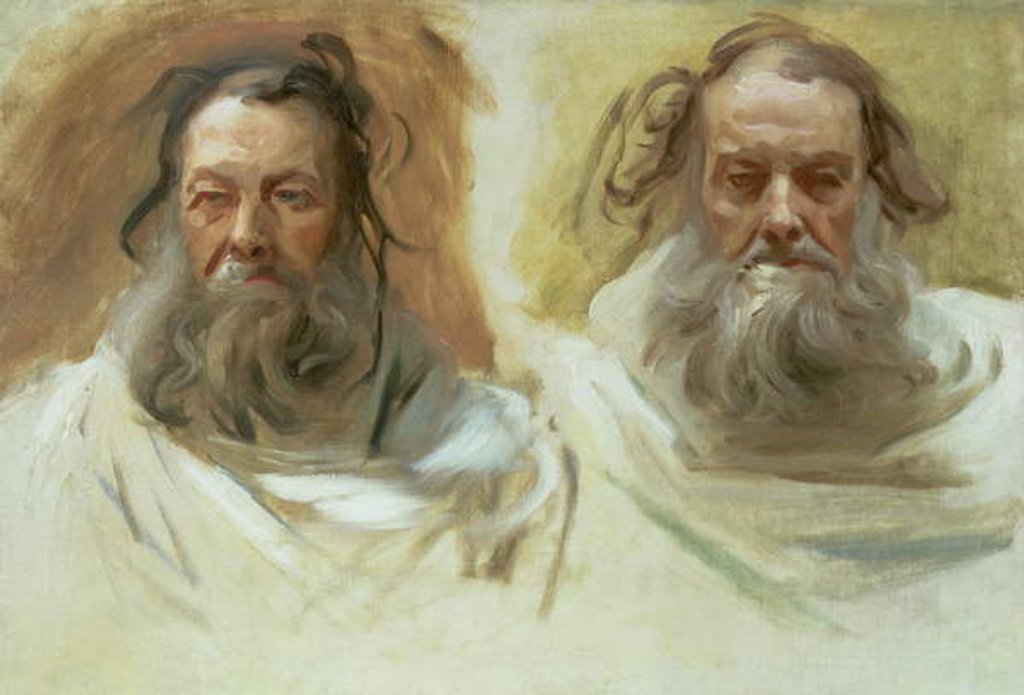 Detail of Study of Two Heads: The Prophets, c.1892 by John Singer Sargent