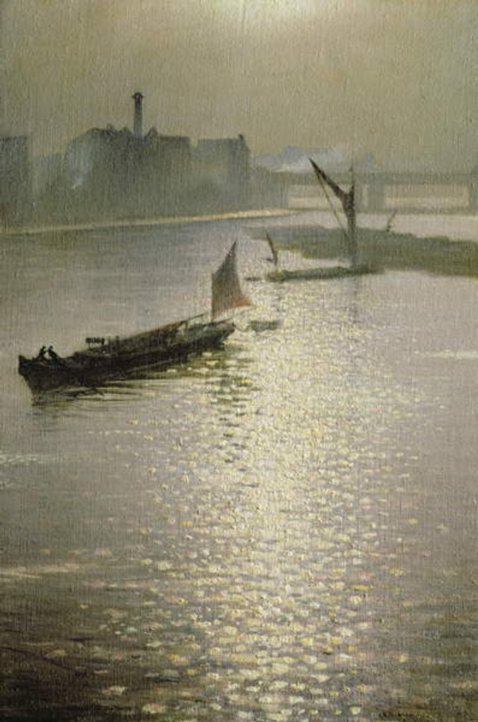 Detail of From Waterloo Bridge: Sun Bursting through Fog, c.1924 by Christopher Richard Wynne Nevinson