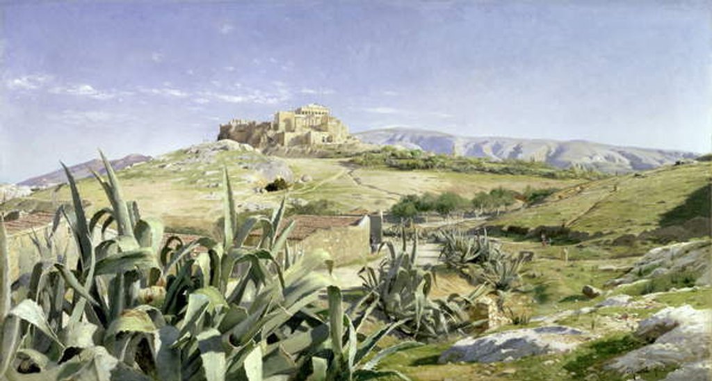 Detail of View towards the Acropolis, 1893 by Peder Monsted
