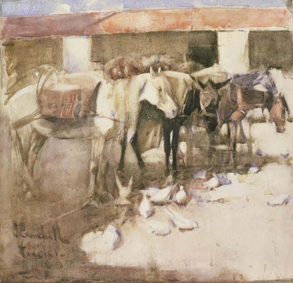 Detail of A Sangar in Morocco, 1888 by Joseph Crawhall