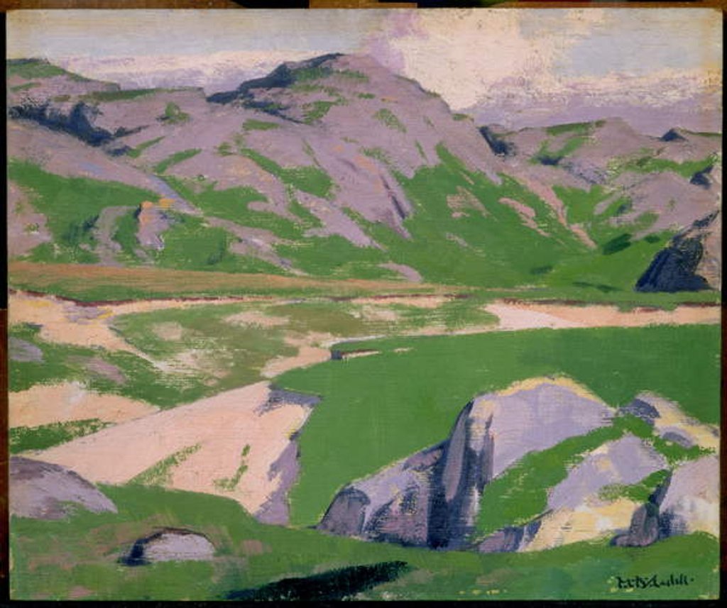 Detail of Lake and Mountains by Francis Campbell Boileau Cadell