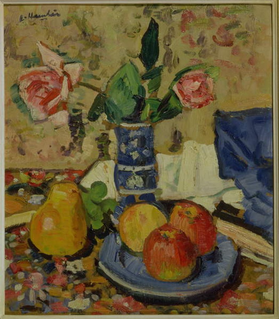 Detail of Apples, Pears and Roses by George Leslie Hunter
