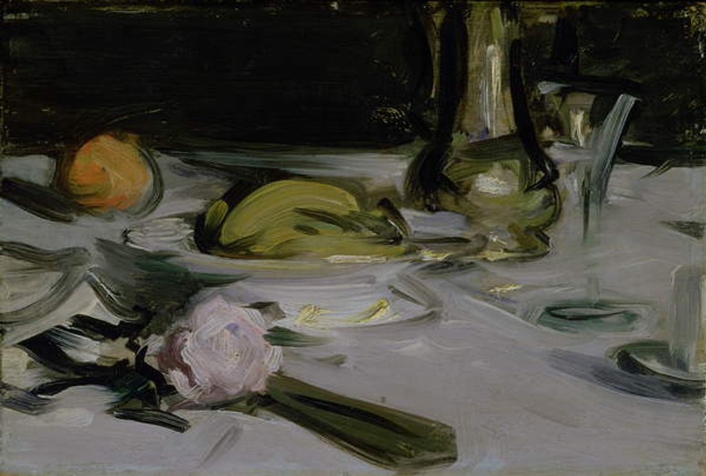 Detail of Still Life with a Coffee Pot and Fan by Samuel John Peploe