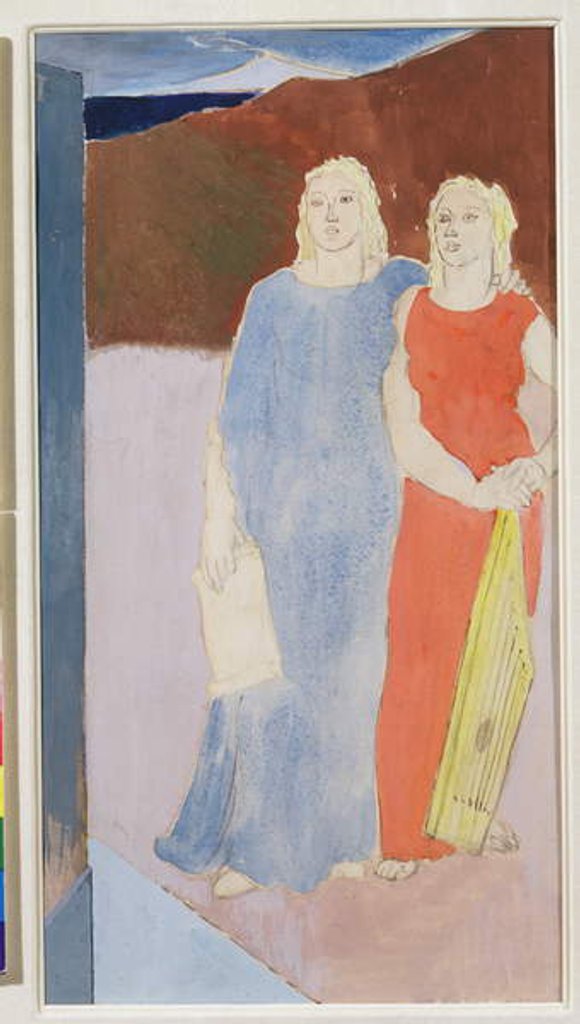 Detail of Two Muses at the Tomb of a Poet, 1937 by Glyn Warren Philpot