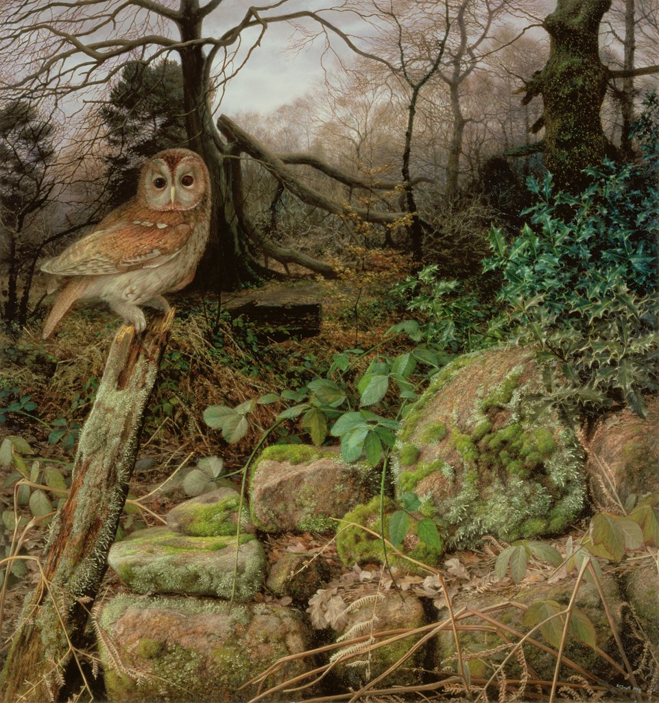 Detail of The Wild Wood - A Winter Evening, 1995 by Raymond Booth