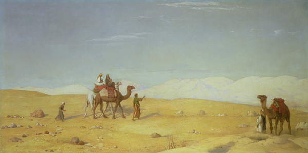 Detail of The Valley of Moses, in the Sinai Desert, 1866 by John Rogers Herbert