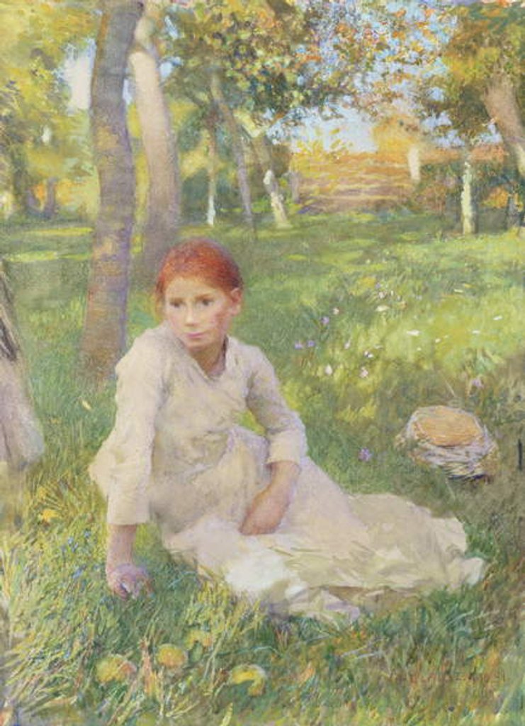 Detail of Idleness, 1891 by George Clausen