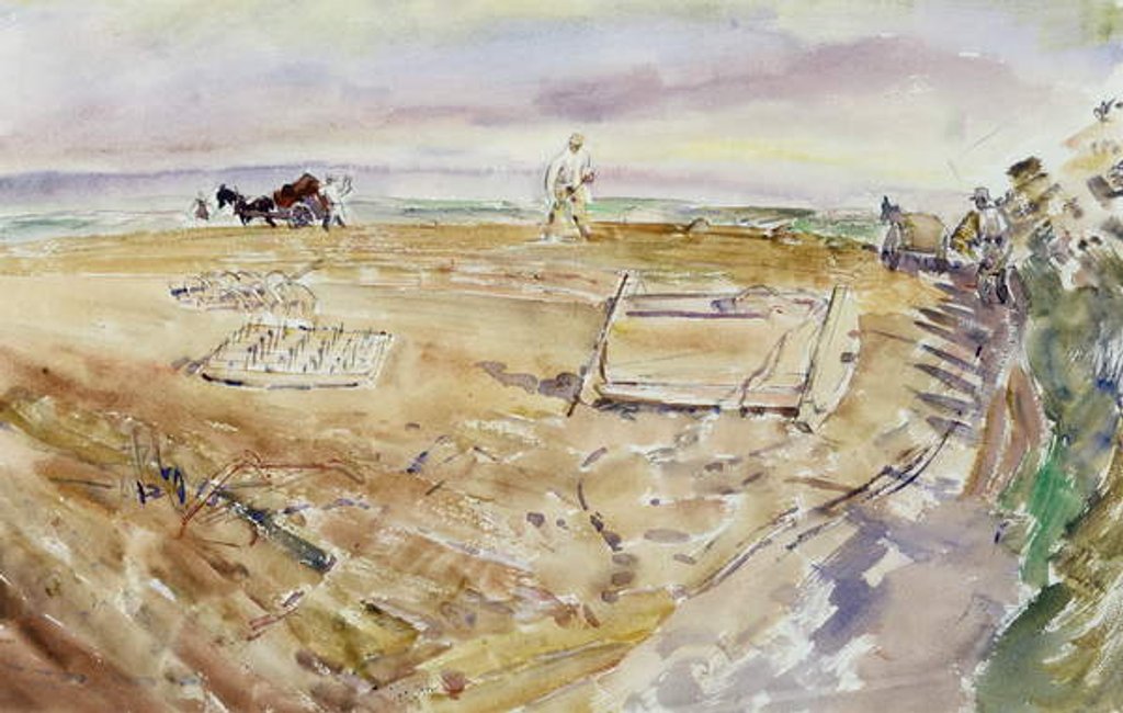 Detail of Upland Field with Harrows by Thomas Barclay Hennell