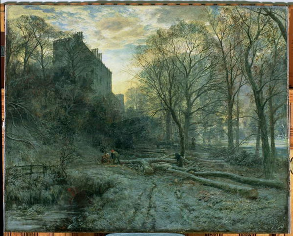 Detail of Winton House, East Lothian: a Frosty Morning, 1872 by Samuel Bough