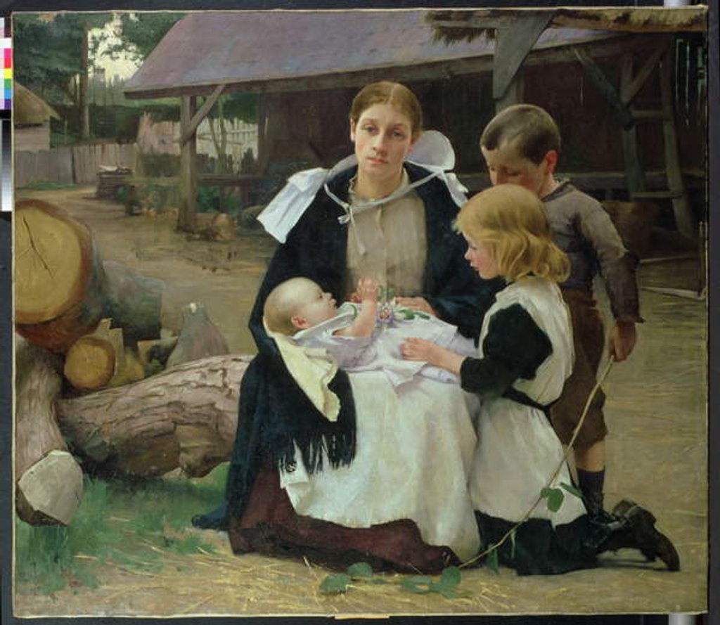 Detail of The New Baby, c.1886-88 by Alexander Mann
