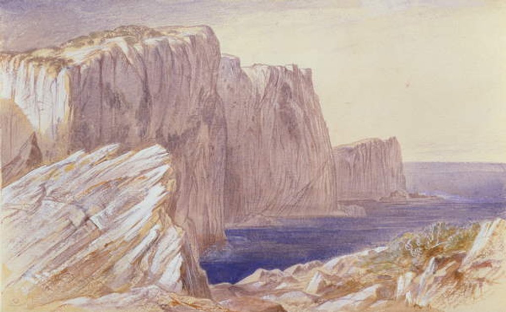 Detail of Sappho's Leap Lefkas by Edward Lear