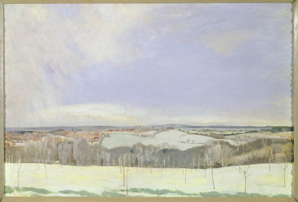 Detail of The Weald Winter by Charles Sims