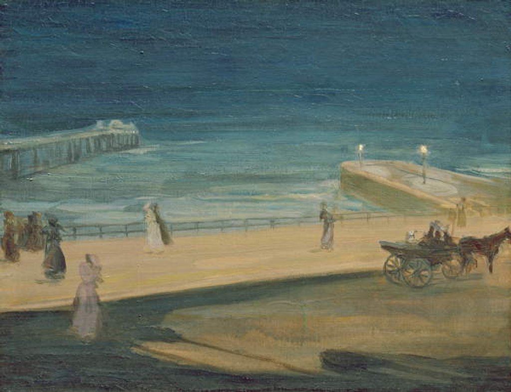 Detail of On the Pier, Brighton by Charles Edward Conder