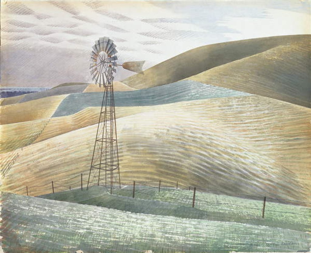 Detail of Windmill, 1934 by Eric Ravilious