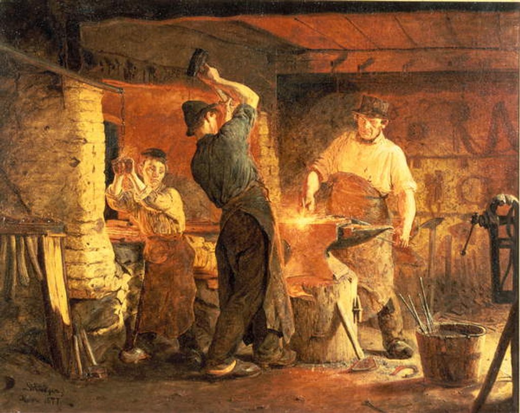 Detail of The Forge by Peder Severin Kroyer