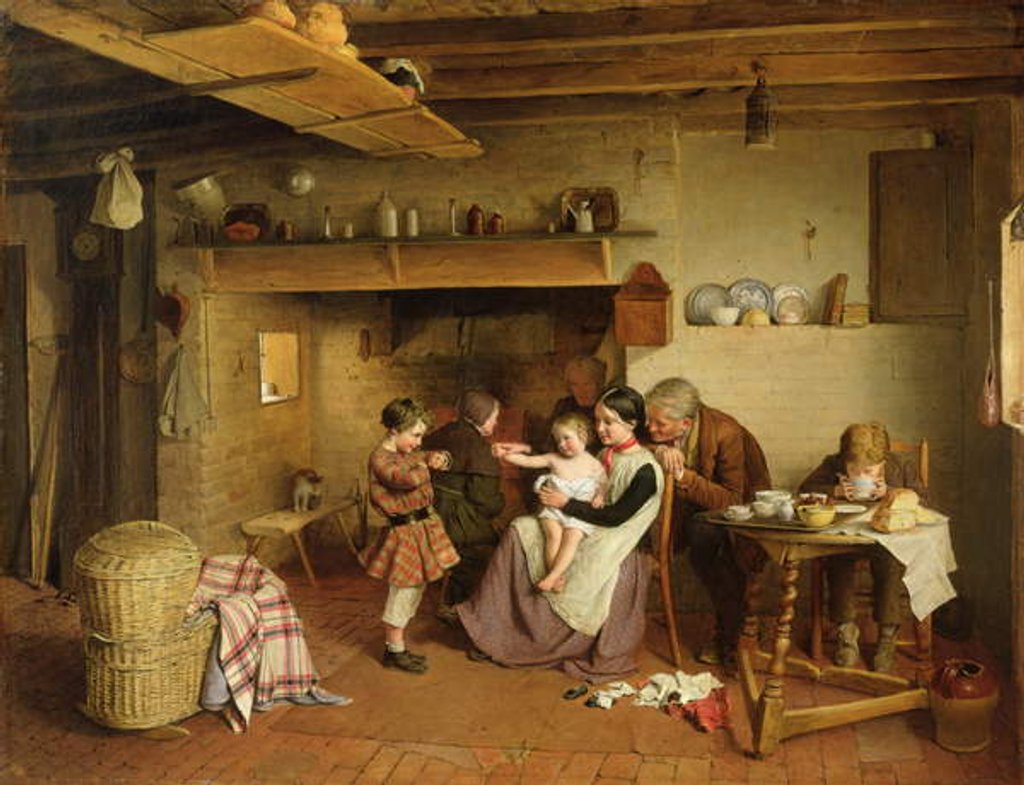 Detail of A Cottage Scene, 1855 by Edward Thompson Davis