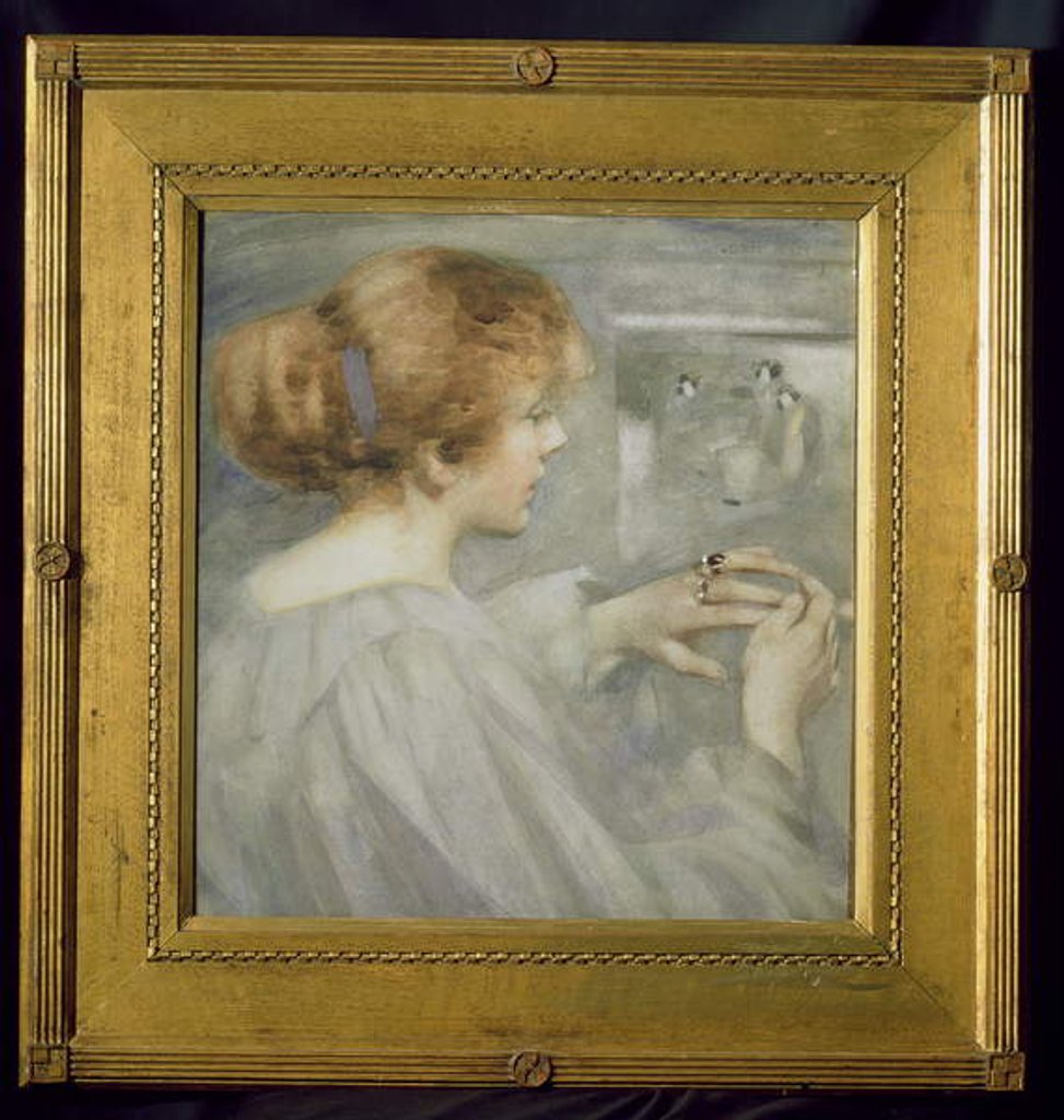 Detail of The Engagement Ring, 1897 by George F. Henry