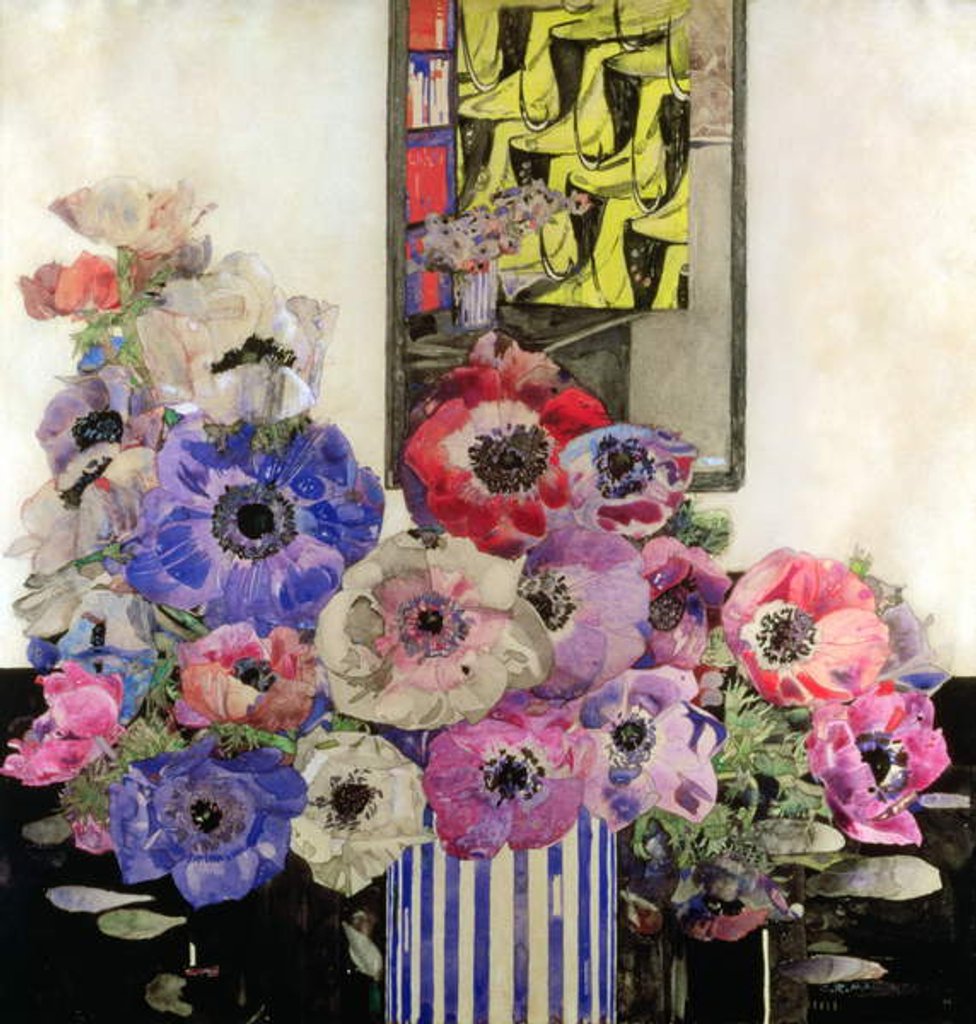 Detail of Anemones, c.1915-16 by Charles Rennie Mackintosh