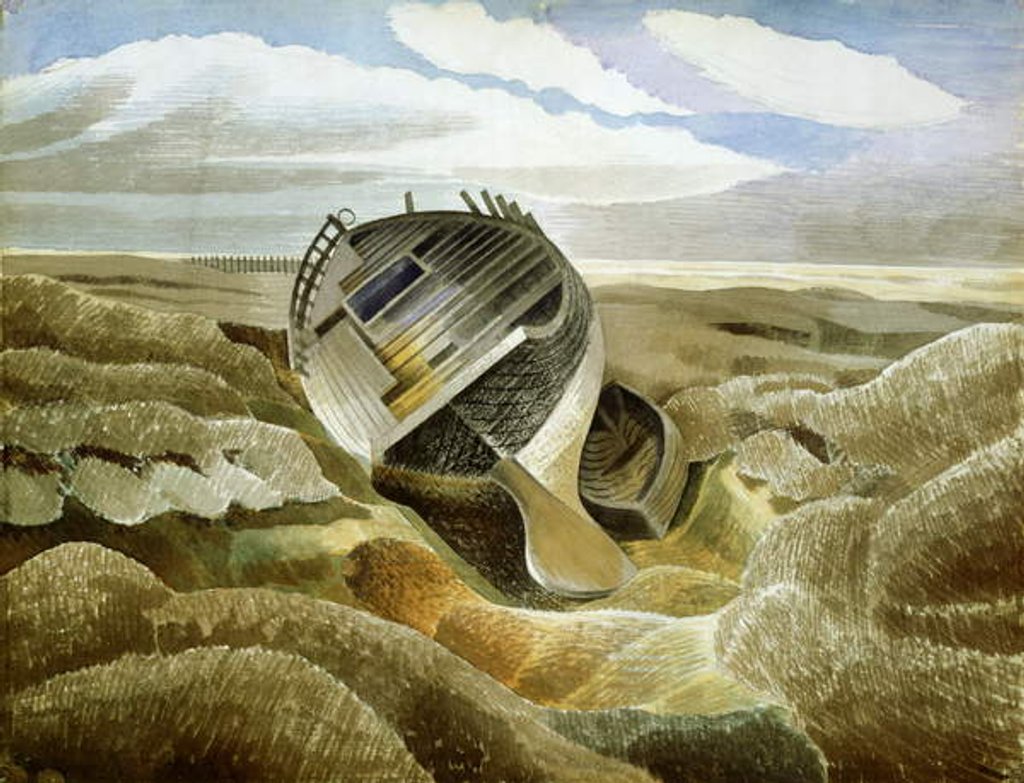 Detail of Salt Marsh, 1938 by Eric Ravilious