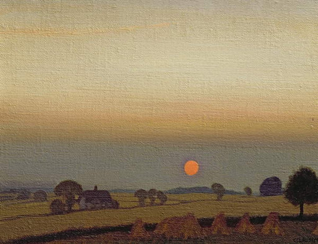 Detail of Sunset, c.1920 by George Clausen