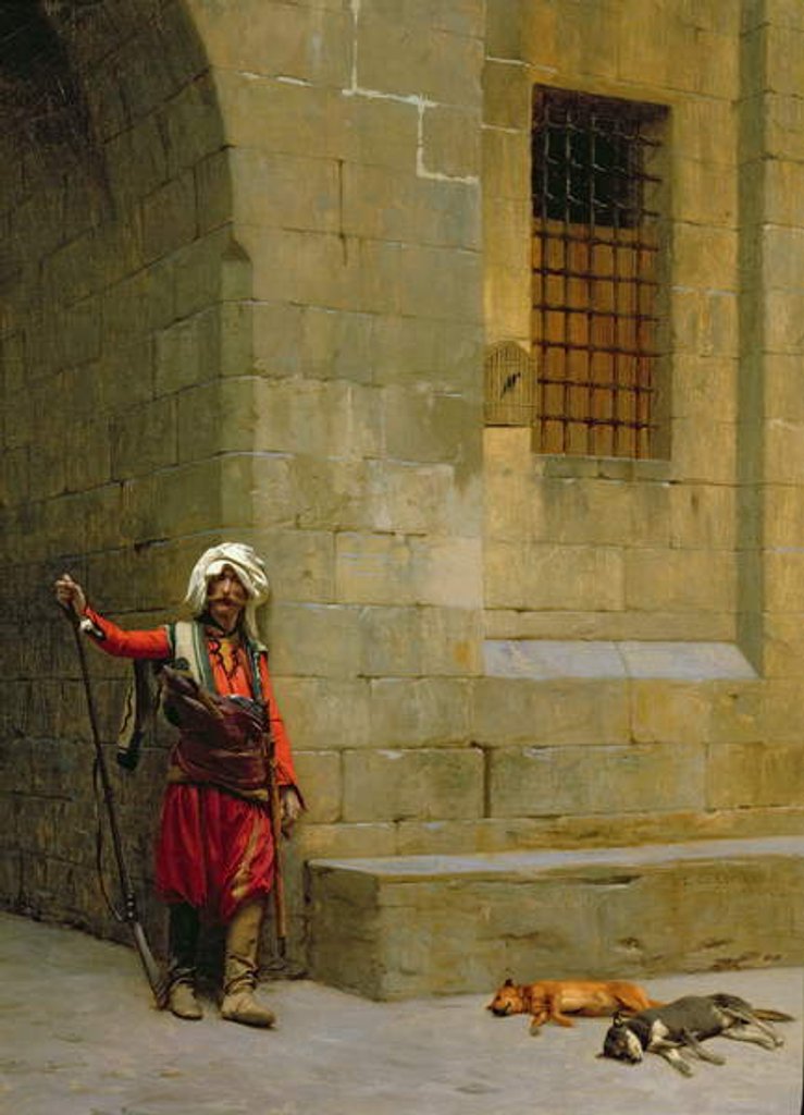 Detail of Arnaut et Chiens, c.1879 by Jean Leon Gerome