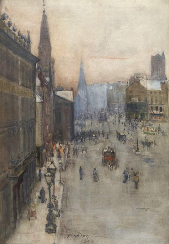 Detail of Street scene, 1894 by Frank Laing