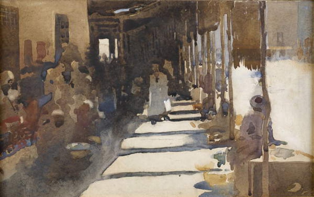 Detail of The Bazaar at Vringa by Arthur Melville