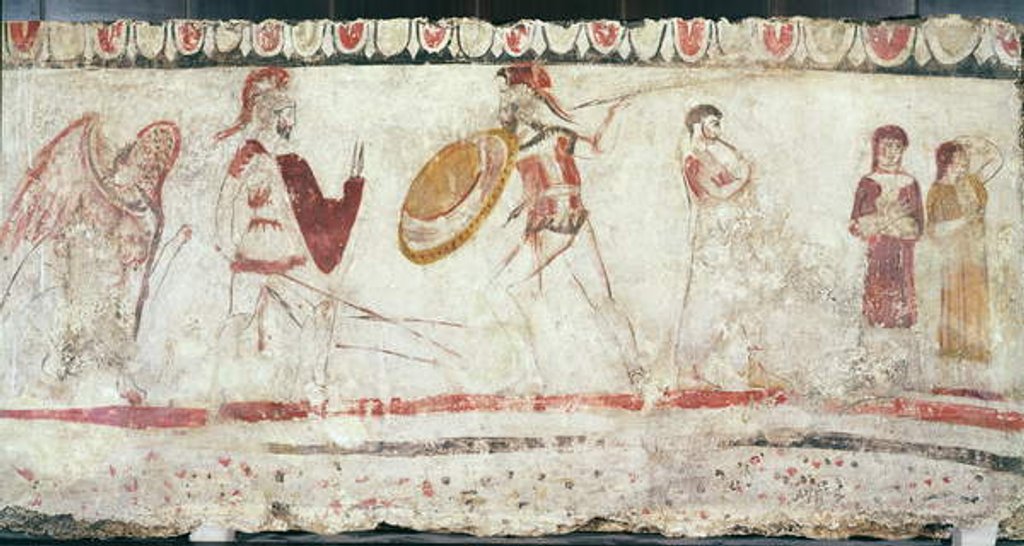 Detail of Warriors fighting by Etruscan