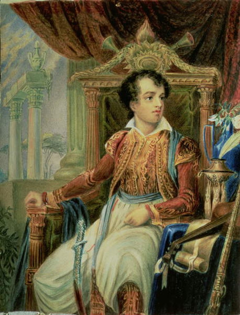 Detail of Portrait of George Byron by English School