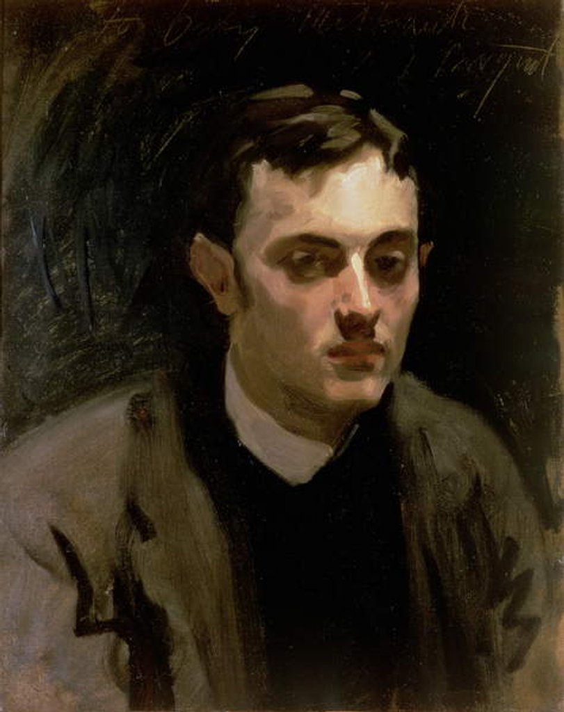 Detail of Portrait of Albert de Belleroche by John Singer Sargent