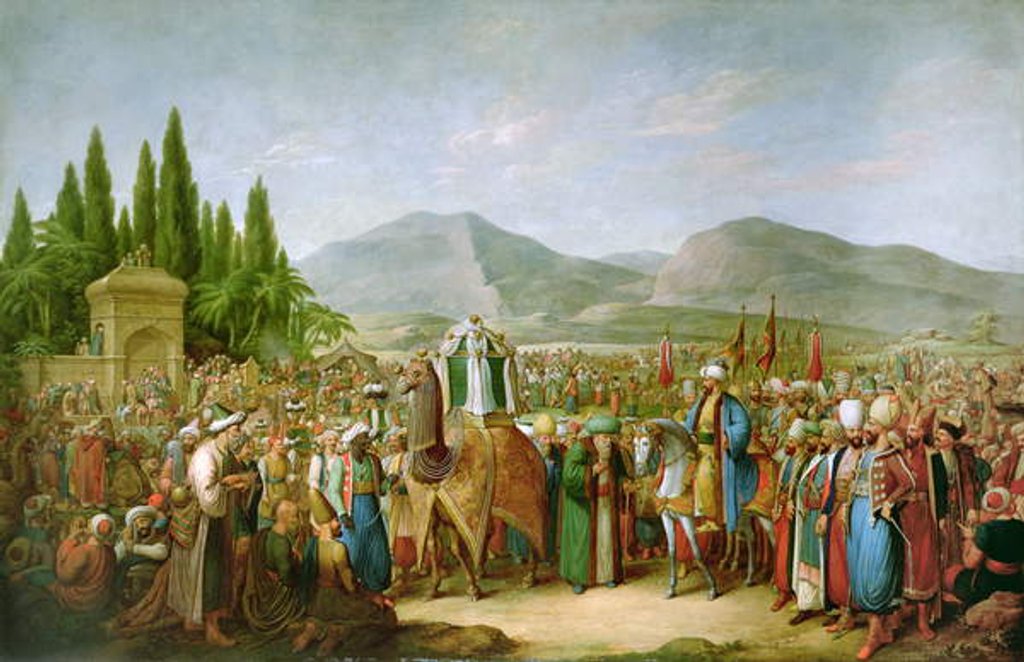 Detail of Emir Bechir Shihab II, Ruler of the Lebanon, Rendering Homage to Ibrahim Pasha, before St Jean d'Acre in 1831 by Georg Emanuel Opitz