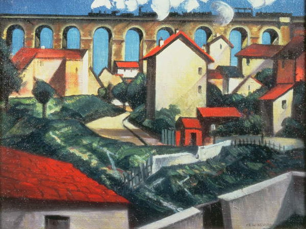 Detail of The Viaduct by Christopher Richard Wynne Nevinson