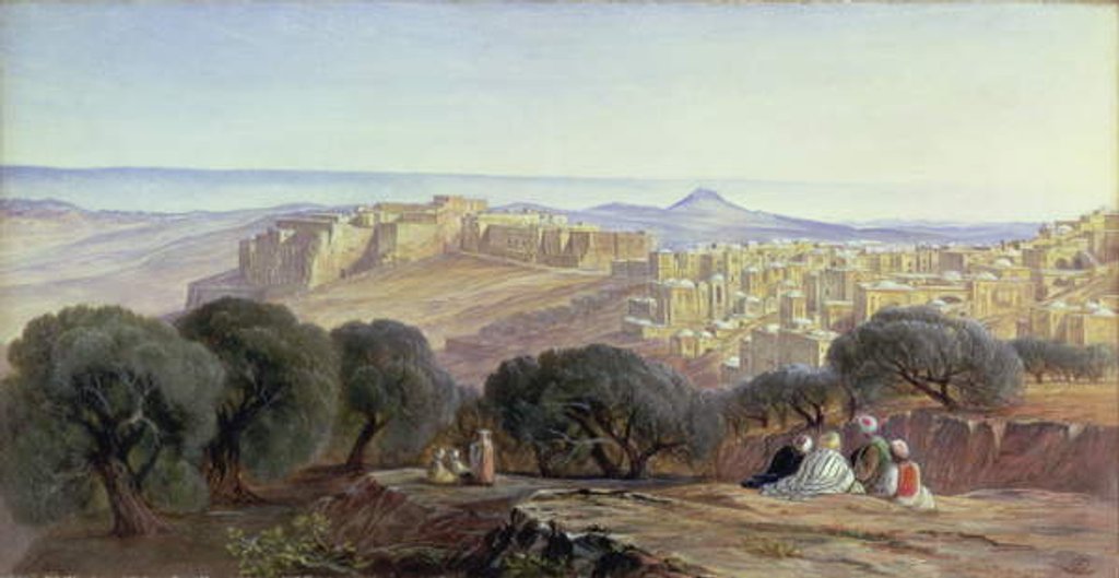 Detail of Bethlehem, 1879 by Edward Lear