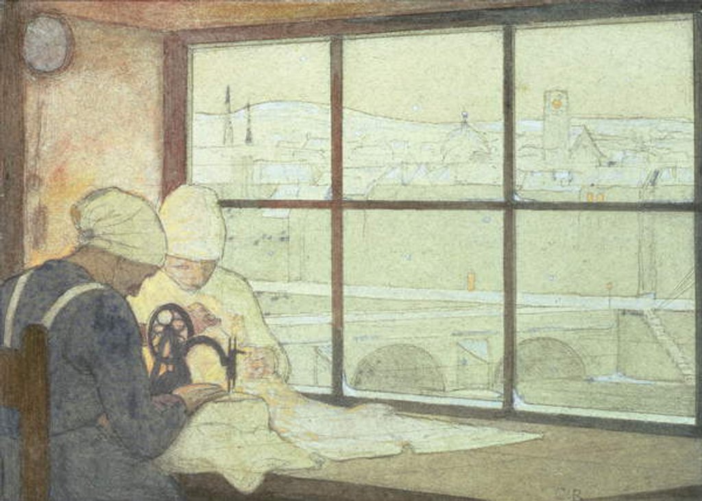 Detail of The Vigil by Frederick Cayley Robinson