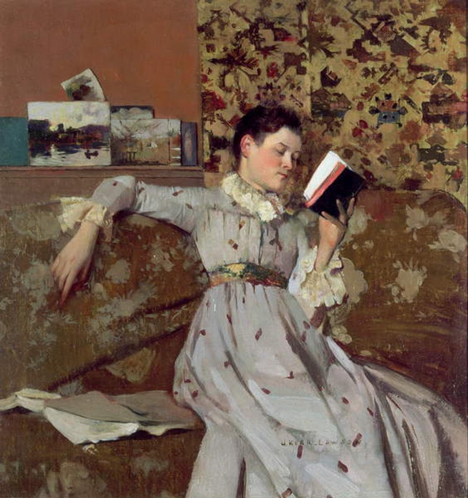 Detail of Caterina Reading a Book, c.1888 by James Kerr-Lawson