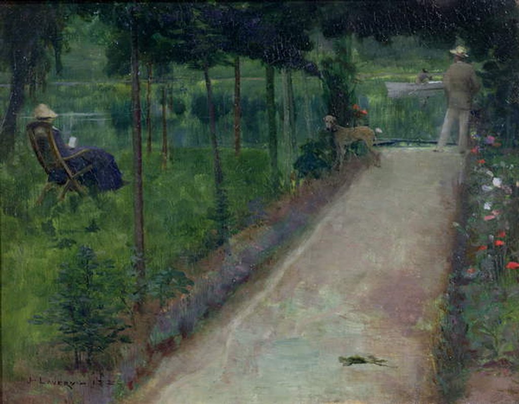 Detail of A Grey Summer's Day, Grez, 1883 by John Lavery