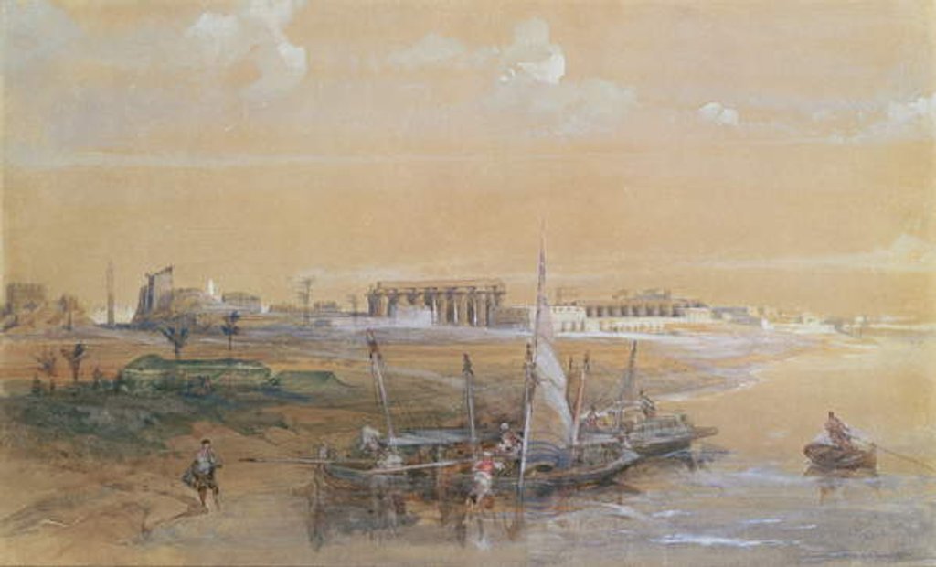 Detail of Luxor on the Nile, 1839 by David Roberts