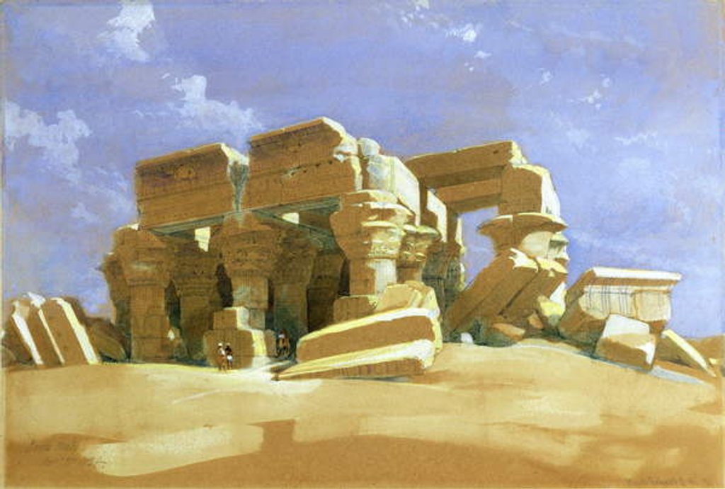 Detail of Portico of the Temple of Kom Ombo, Upper Egypt, 1838 by David Roberts