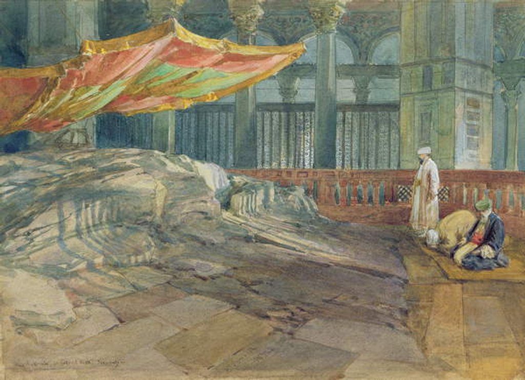 Detail of The Sakrah or Sacred Rock, Jerusalem, 1879 by William 'Crimea' Simpson