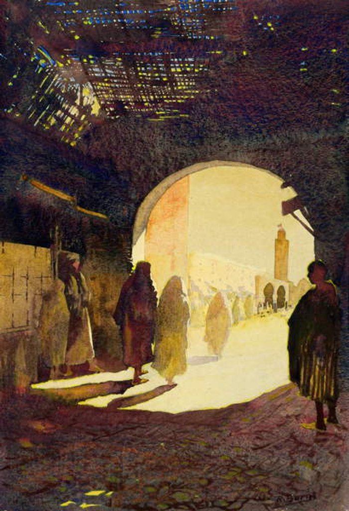 Detail of Fez, The Golden Hour, 1920 by Robert Burns