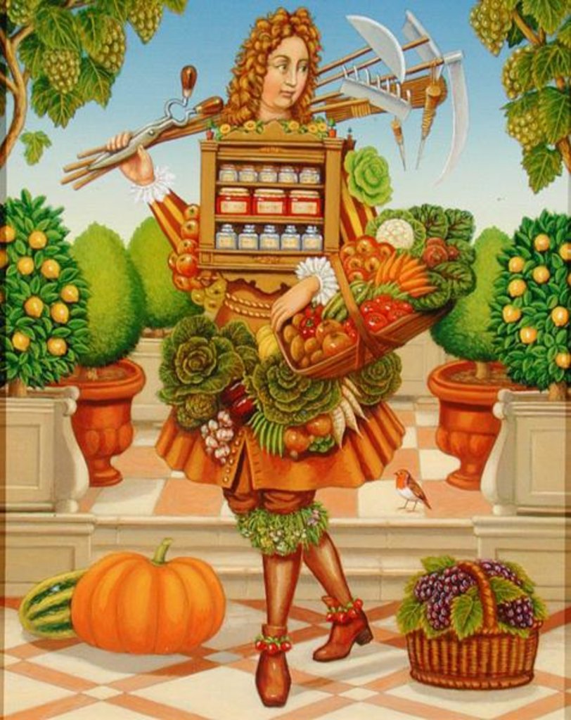 Detail of The Kitchen Gardener, 2001 by Frances Broomfield