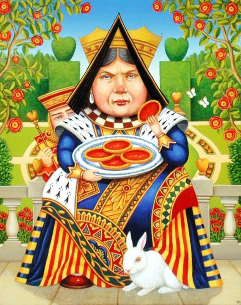 Detail of The Queen of Hearts, 2001 by Frances Broomfield