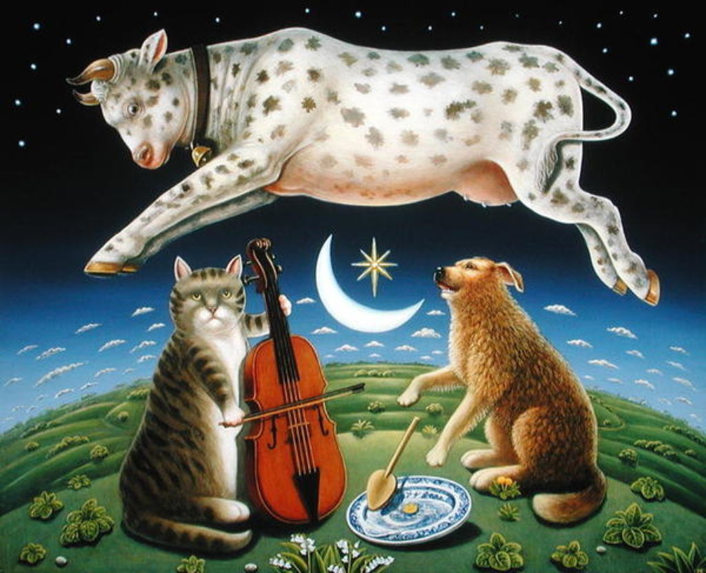 Detail of The Cat and the Fiddle, 2004 by Frances Broomfield