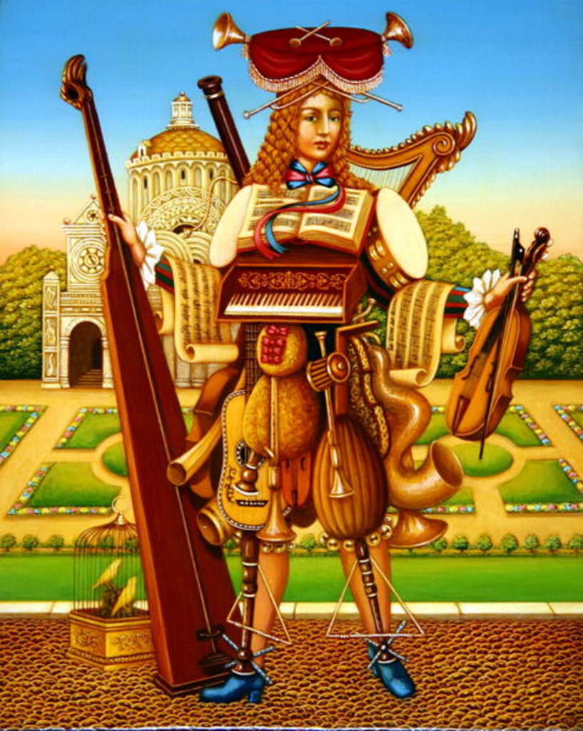 Detail of The Musician's Garden, 1997 by Frances Broomfield