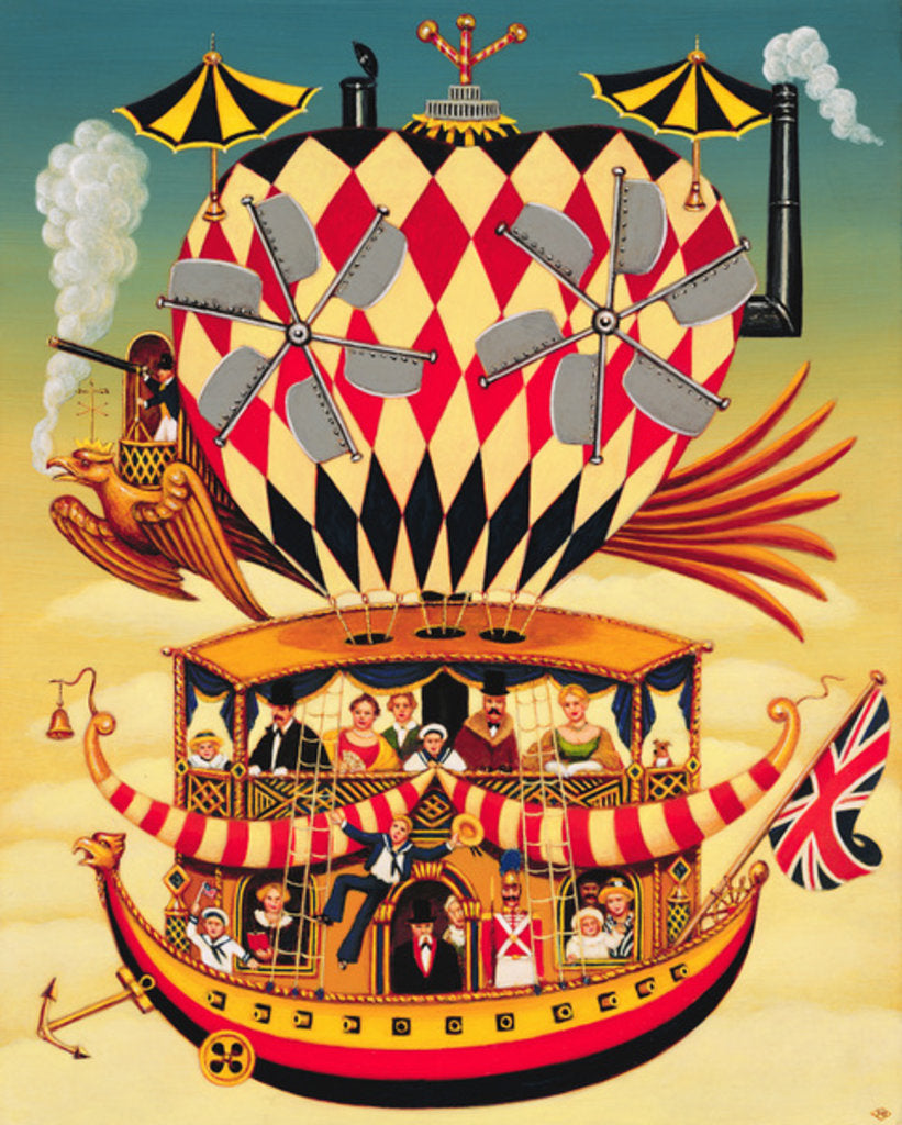 Detail of The Future of the Transatlantic Flight, 1999 by Frances Broomfield