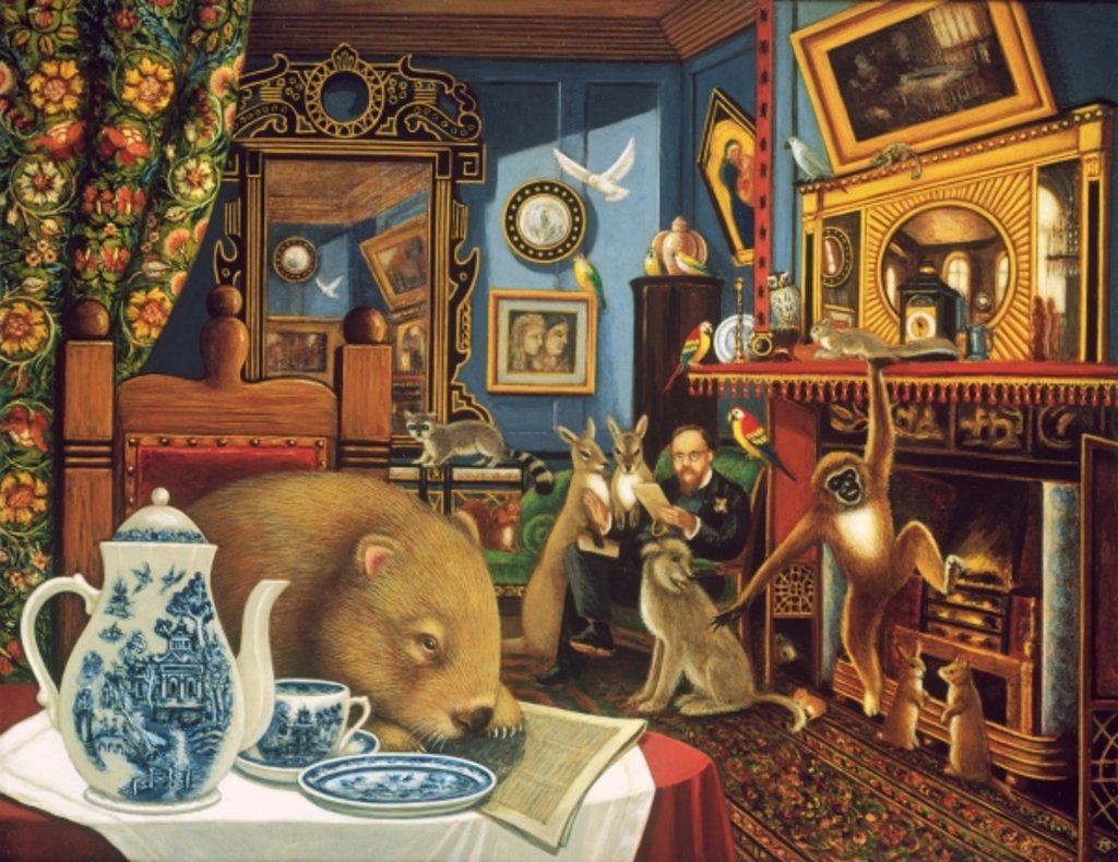 Detail of Rossetti's Menagerie, 2005 by Frances Broomfield