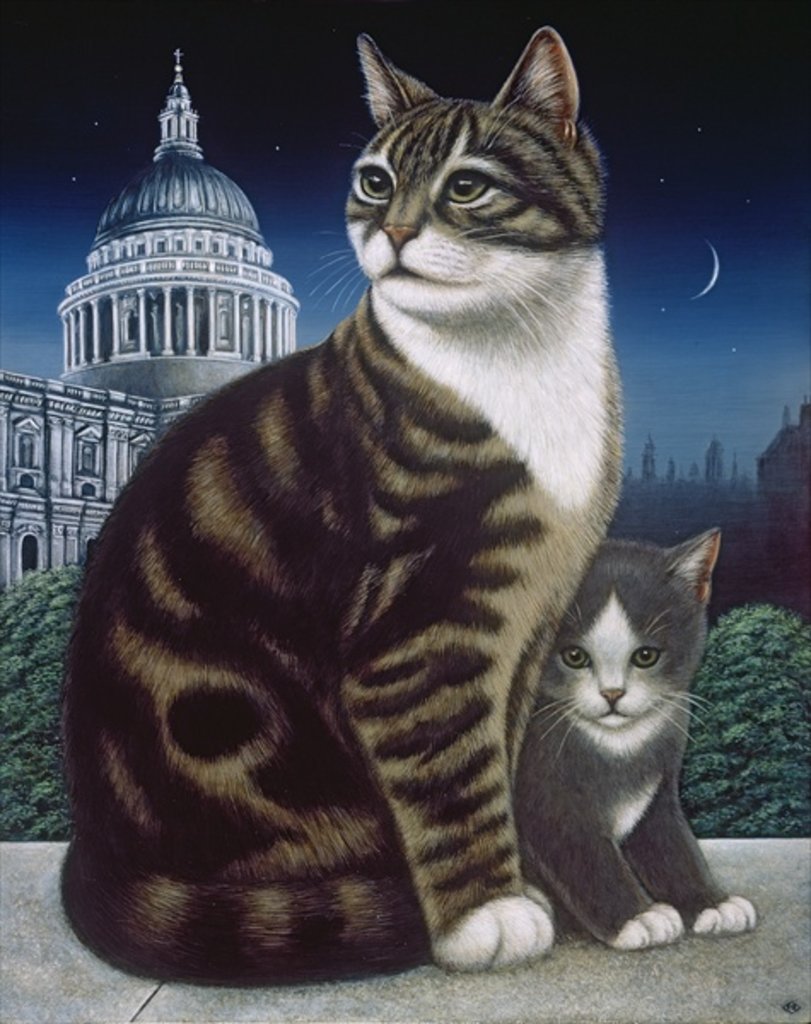 Detail of Faith, the St. Pauls Cat, 1995 by Frances Broomfield