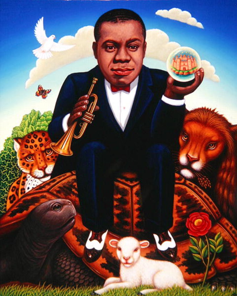 Detail of It's a Wonderful World, 2006 by Frances Broomfield