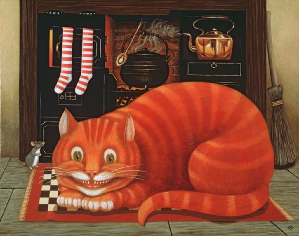 Detail of The Cheshire Cat, 1993 by Frances Broomfield